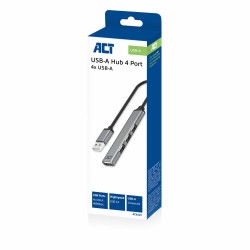 ACT AC6225 hub & concentrateur USB 2.0 480 Mbit/s Gris | JDB-Info