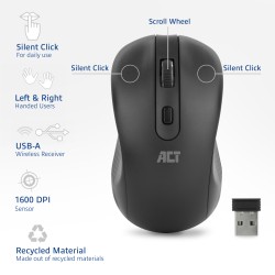 ACT AC5105 souris Bureau Ambidextre RF sans fil Optique 100 | JDB-Info