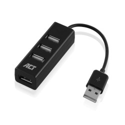 ACT AC6205 hub & concentrateur USB 2.0 480 Mbit/s Noir | JDB-Info