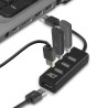 ACT AC6205 hub & concentrateur USB 2.0 480 Mbit/s Noir | JDB-Info