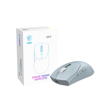 MSI Forge Gm340 Wireless Sky souris Gaming Ambidextre RF sa | JDB-Info