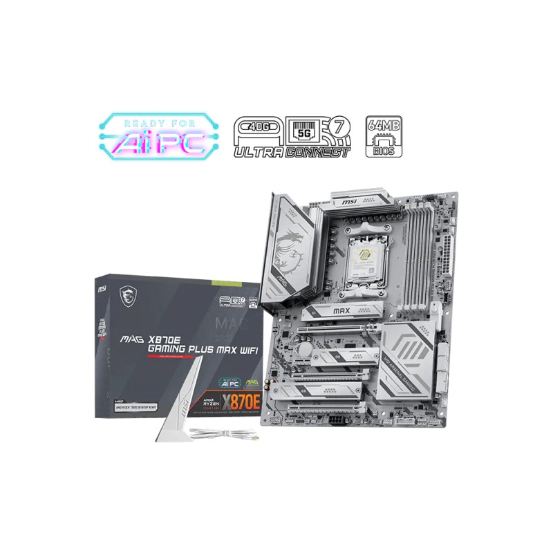 MSI MAG X870E GAMING PLUS MAX WIFI carte mère AMD X870E Emp | JDB-Info