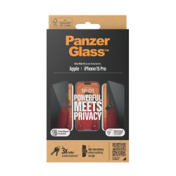 PanzerGlass ® Privacy Screen Protector iPhone 15 Pro | Ultr | JDB-Info
