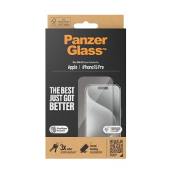 PanzerGlass ® Screen Protector iPhone 15 Pro | Ultra-Wide F | JDB-Info