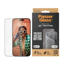 PanzerGlass ® Screen Protector iPhone 15 Pro Max | Ultra-Wi | JDB-Info