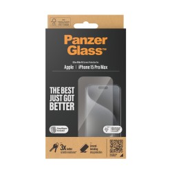 PanzerGlass ® Screen Protector iPhone 15 Pro Max | Ultra-Wi | JDB-Info