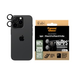 PanzerGlass ® Hoops® Camera Lens Protector Black iPhone 16 | JDB-Info