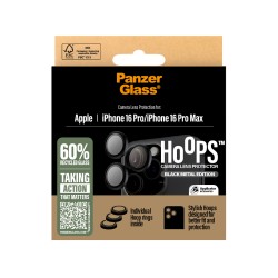 PanzerGlass ® Hoops® Camera Lens Protector Black iPhone 16 | JDB-Info
