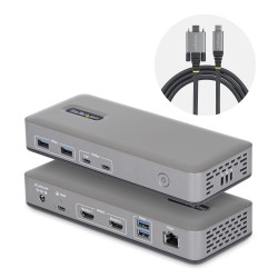 StarTech.com Station d'Accueil USB-C pour Deux Écrans, Deux | JDB-Info