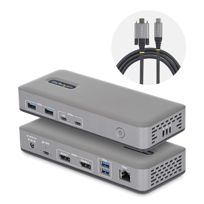 StarTech.com Station d'Accueil USB-C pour Deux écrans, Deux | JDB-Info