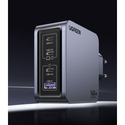 Ugreen Nexode Pro 160W GaN Charger with USB-C Cable Univers | JDB-Info