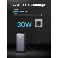 Ugreen 10000mAh Mini Powerbank Quick Charging 30W Gris | JDB-Info