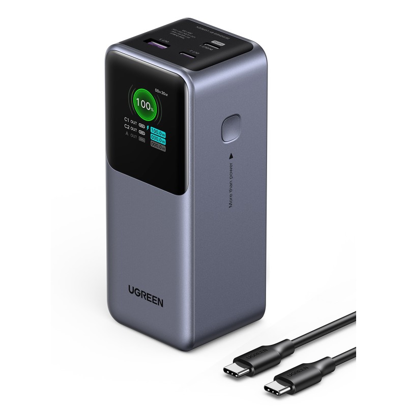 Ugreen 20000mAh 130W Fast Charging Powerbank Lithium Gris | JDB-Info
