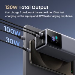 Ugreen 20000mAh 130W Fast Charging Powerbank Lithium Gris | JDB-Info