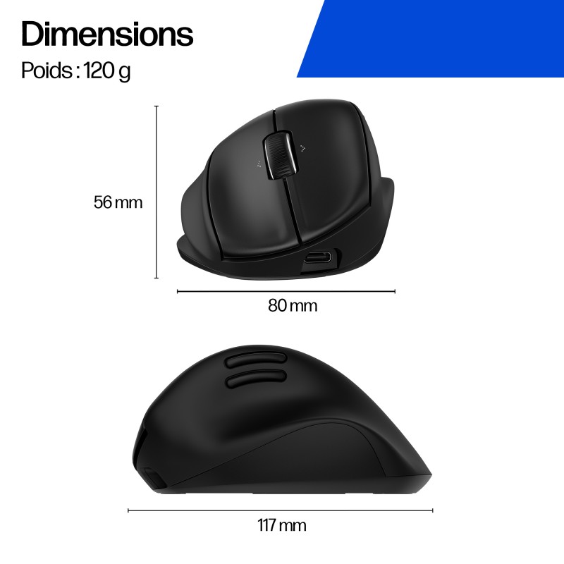 HP Souris ergonomique inclinable 725M | JDB-Info