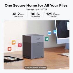 Ugreen DH4300 Plus NAS Mini Tower 8 Go LPPDDR4X UGOS Pro Gr | JDB-Info