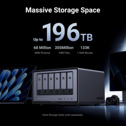 Ugreen DXP6800 Pro NAS Bureau Intel® Core™ i5 8 Go DDR5 Gri | JDB-Info