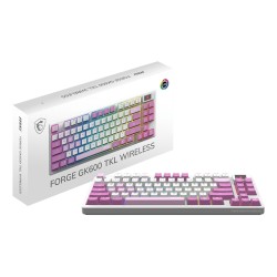 MSI FORGE GK600 TKL WIRELESS VIOLET clavier Gaming USB + Bl | JDB-Info