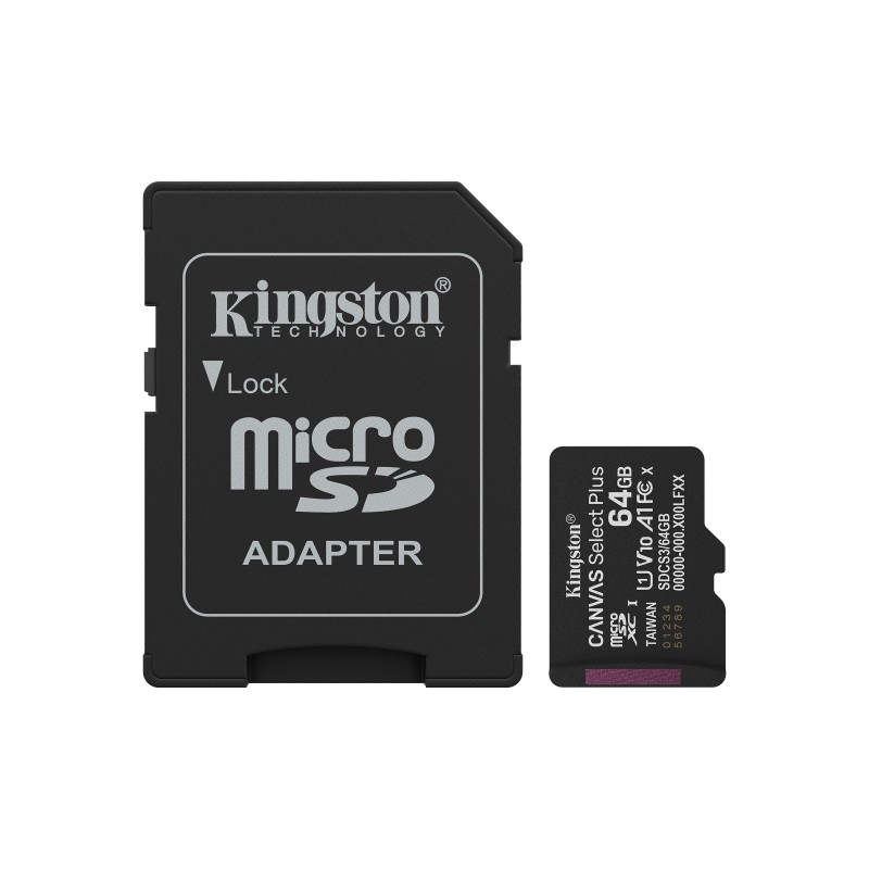 Kingston Technology 64GB microSDXC Canvas Select Plus Gen3 | JDB-Info