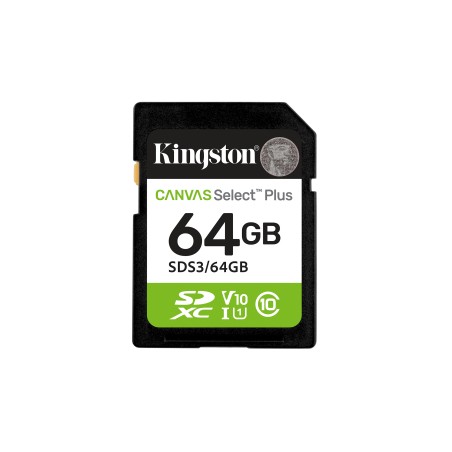 Kingston Technology 64 Go SDXC Canvas Select Plus Gen3 100 | JDB-Info